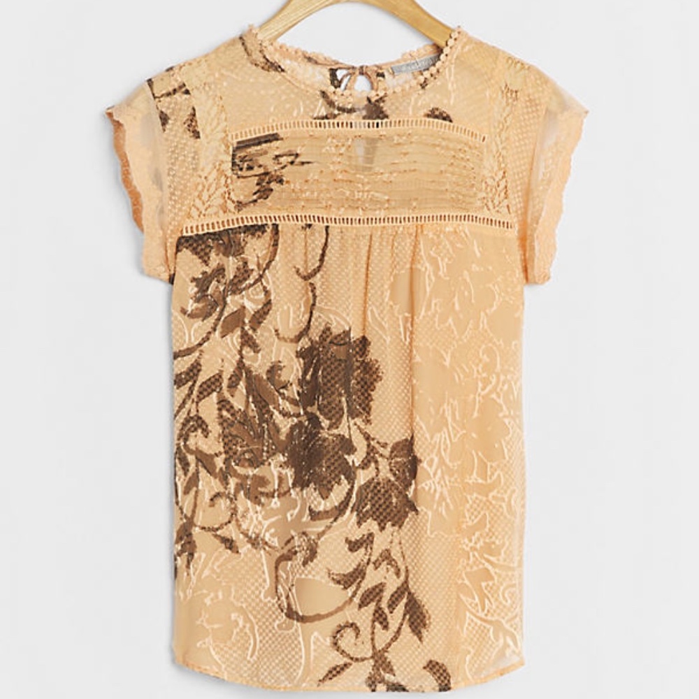 NWT Daniel Rainn Anthropologie Deena Lace Blouse